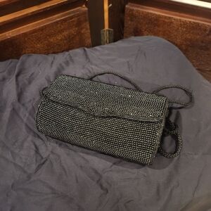 Lord & Taylor Black Beaded Wristlet